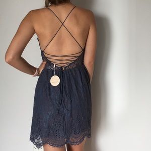 Size 6 blue mini dress